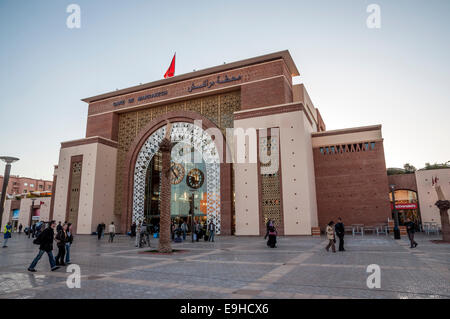 La gare de Marrakech - gare principale à Marrakech. 21 novembre 2008 à Marrakech, Maroc Banque D'Images
