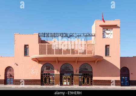 La gare de Marrakech - ancienne gare de Marrakech. 23 novembre 2008 à Marrakech, Maroc Banque D'Images