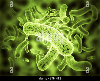 Close up d'un grand groupe de bactéries cellules. Santé et médecine Banque D'Images