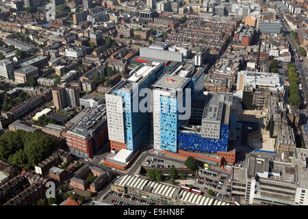 Vue aérienne du Royal London Hospital à Mile End, Londres E2, UK Banque D'Images