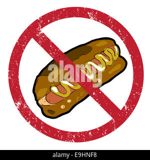 Hot-Dog interdit Banque D'Images