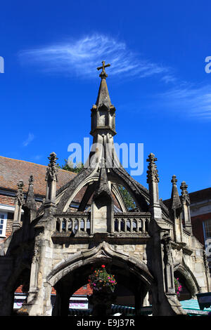 La Croix du marché, centre-ville, la ville de Salisbury, comté de Wiltshire, Angleterre, Royaume-Uni Banque D'Images