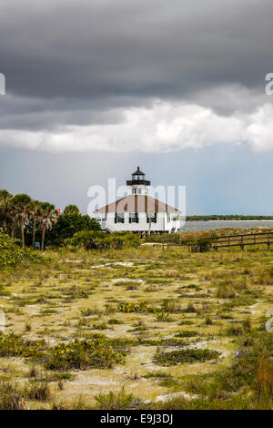 La Boca Grande Phare à la fin de Gasparilla Island FL Banque D'Images