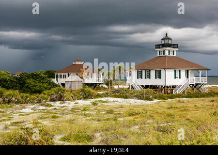 La Boca Grande Phare à la fin de Gasparilla Island FL Banque D'Images