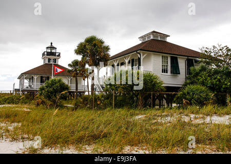 La Boca Grande Phare à la fin de Gasparilla Island FL Banque D'Images