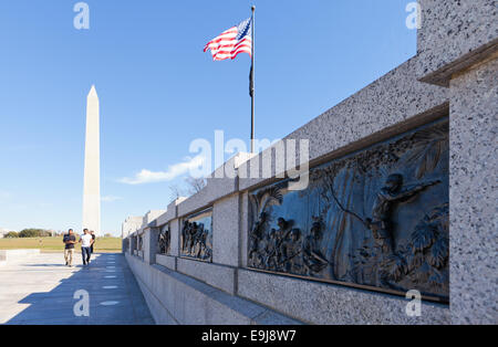 WWII Memorial reliefs - Washington, DC USA Banque D'Images