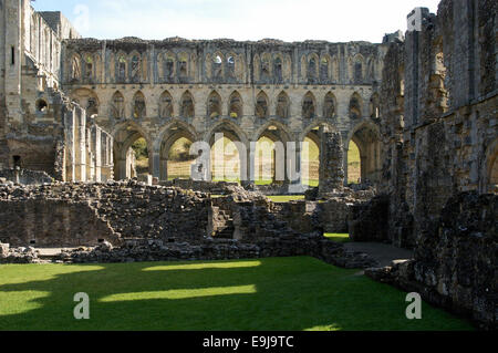 L'abbaye de Rievaulx, église de l'infirmerie, North York Moors National Park, North Yorkshire, Angleterre 030915 0327 Banque D'Images
