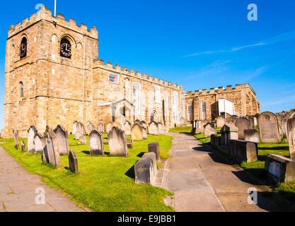 Vue panoramique de la ville de Whitby dans la région ensoleillée journée d'automne, UK Banque D'Images