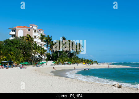 Dominikanische Republik, Osten, Juan Dolio, Guayacanes-Strand Banque D'Images