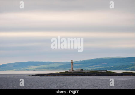 Phare sur une petite île, la baie d'Oban, Oban, Argyll and Bute, Ecosse, Royaume-Uni Banque D'Images