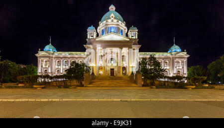 Le bâtiment du parlement de Serbie, Savski Venac, Novi Beograd, Belgrade, Serbie Banque D'Images