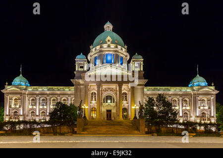 Le bâtiment du parlement de Serbie, Savski Venac, Novi Beograd, Belgrade, Serbie Banque D'Images