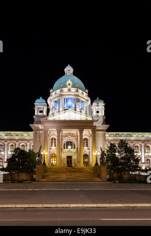 Le bâtiment du parlement de Serbie, Savski Venac, Novi Beograd, Belgrade, Serbie Banque D'Images