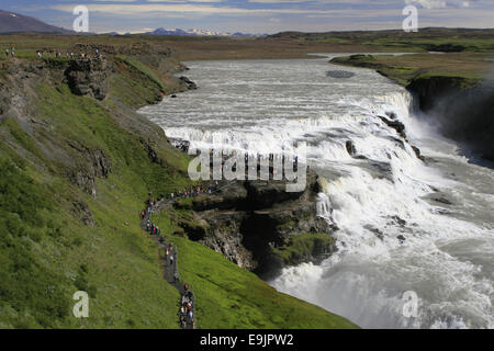 Chutes d'Islande Gullfoss Banque D'Images