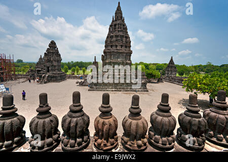 Temple de Prambanan. Yogyakarta, Java, Indonésie. Banque D'Images