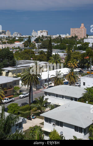 Toits DU QUARTIER SOUTH BEACH MIAMI BEACH FLORIDA USA Banque D'Images