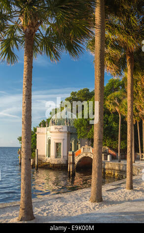 GAZEBO VIZCAYA MUSEUM Coconut Grove Biscayne Bay Miami Floride USA Banque D'Images