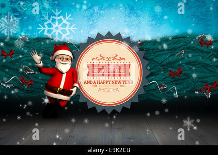 Image composite de cute cartoon santa claus Banque D'Images