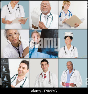 L'équipe médicale de collage Banque D'Images