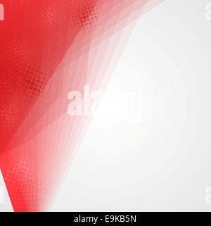 Résumé rouge et fond blanc. La conception de la géométrie vectorielle Banque D'Images