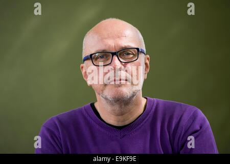 L'écrivain slovène, scénariste et réalisateur Miha Mazzini apparaît au Edinburgh International Book Festival. Banque D'Images