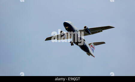 Dornier Do-300 Jet-328OY-UNC Sun Air (British Airways) en approche pour atterrir à l'aéroport de Manchester Banque D'Images