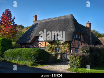 Chaumière à Longstock, Hampshire, Angleterre Banque D'Images