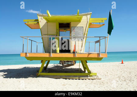 Hutte de plage Miami beach Banque D'Images