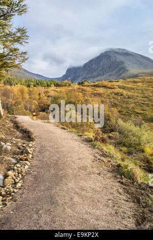 North Face la bonne voie pour le Ben Nevis en Ecosse. Banque D'Images