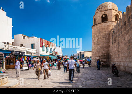 La Place de la Grande Mosquée de Sousse, Tunisie. Banque D'Images