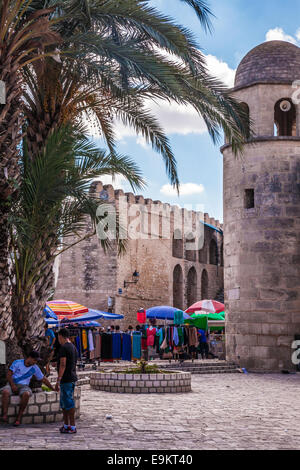 La Place de la Grande Mosquée de Sousse, Tunisie. Banque D'Images