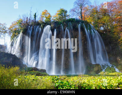 Le parc national des lacs de Plitvice, Croatie Banque D'Images