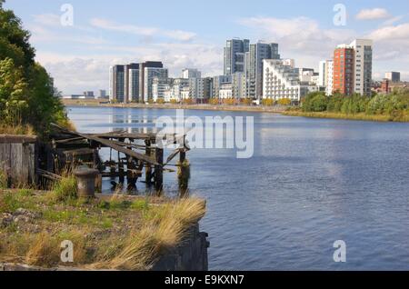 Appartements à port de Glasgow à partir de Govan Waterfront Banque D'Images