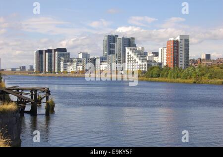 Appartements à port de Glasgow à partir de Govan Waterfront Banque D'Images