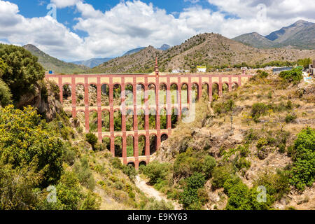 19e siècle Don Jaime del Aguila, entre Nerja et Maro, Costa del Sol, la province de Malaga, Andalousie, Espagne, Europe. Banque D'Images