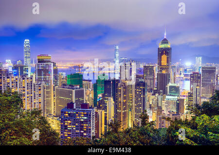 Hong Kong, Chine d'horizon. Banque D'Images