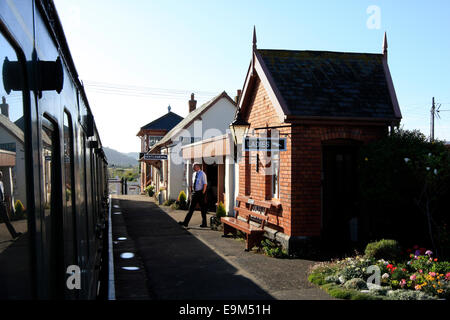 Blue Anchor station sur la West Somerset Railway Banque D'Images