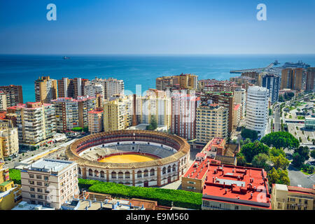 Malaga, Espagne cityscape à l'arène. Banque D'Images