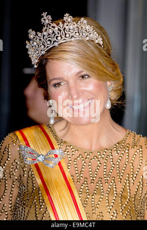 Tokyo, Japon. 29 Oct, 2014. Reine néerlandaise Maxima assiste à un dîner d'État au Palais Impérial de Tokyo, Japon, 29 octobre 2014. Roi des Pays-Bas et de la Reine sont sur ces quatre jours de visite d'état au Japon. Dpa : Crédit photo alliance/Alamy Live News Banque D'Images