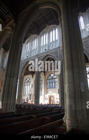 L'église St Mary Vierge Orgue de Saffron Walden dans l'Essex - UK Banque D'Images