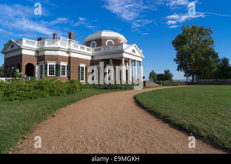 United States, Virginie, Albemarie Comté, Charlottesville, Monticello, Thomas Jefferson's house, qu'il a conçu Banque D'Images