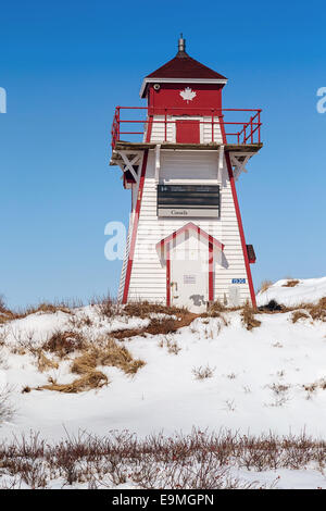 Prince Edward Island phare situé dans le parc national à Covehead, PEI, Canada. Banque D'Images