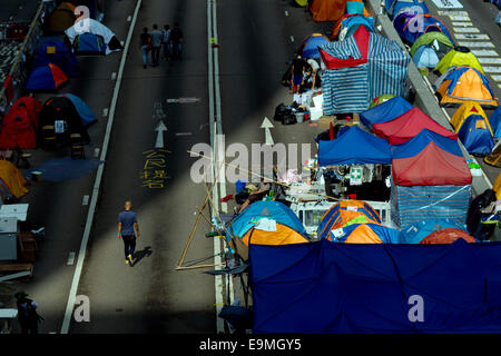 Hong Kong, Chine. 29 Oct, 2014. La dernière centrale occupent déjà illégale d'un mois et de Causeway Bay, Mong Kok a également été occupés au fil du temps à Hong Kong, Chine le 29 octobre, 2014. Top : Crédit Photo Corporation/Alamy Live News Banque D'Images