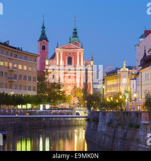 Médiéval romantique Ljubljana, Slovénie, Europe. Banque D'Images