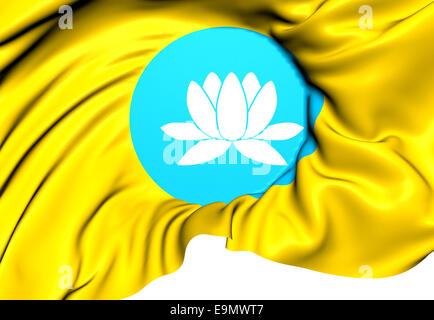 République de Kalmoukie Drapeau Banque D'Images