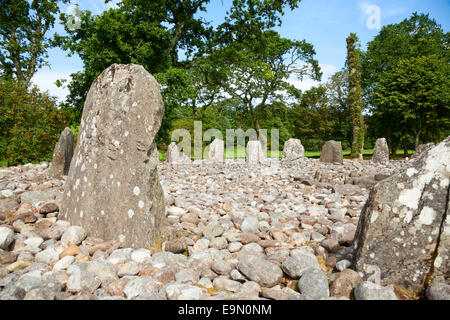 Bois du temple ancien site à Kilmartin Glen en Ecosse Banque D'Images