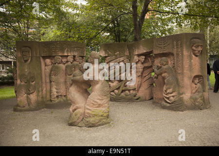 La rébellion Rosenstrasse : Berlin monument à la protestation des femmes allemandes pour enregistrer leurs maris juifs des Nazis. Banque D'Images