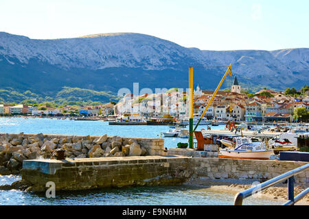Ville de Baska, île de Krk Banque D'Images