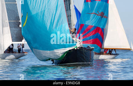 Vol d'Ufford et d'autres disponibles dans les concurrents de la Panerai Classic Week régates tentent de mettre certains dans le vent Banque D'Images