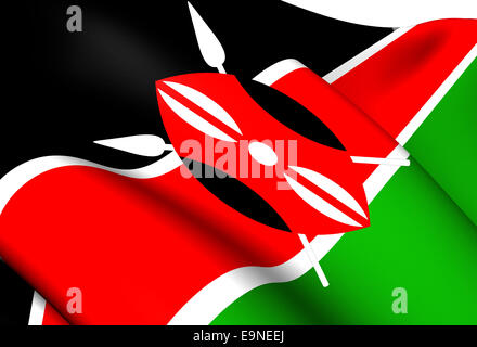Drapeau du Kenya Banque D'Images